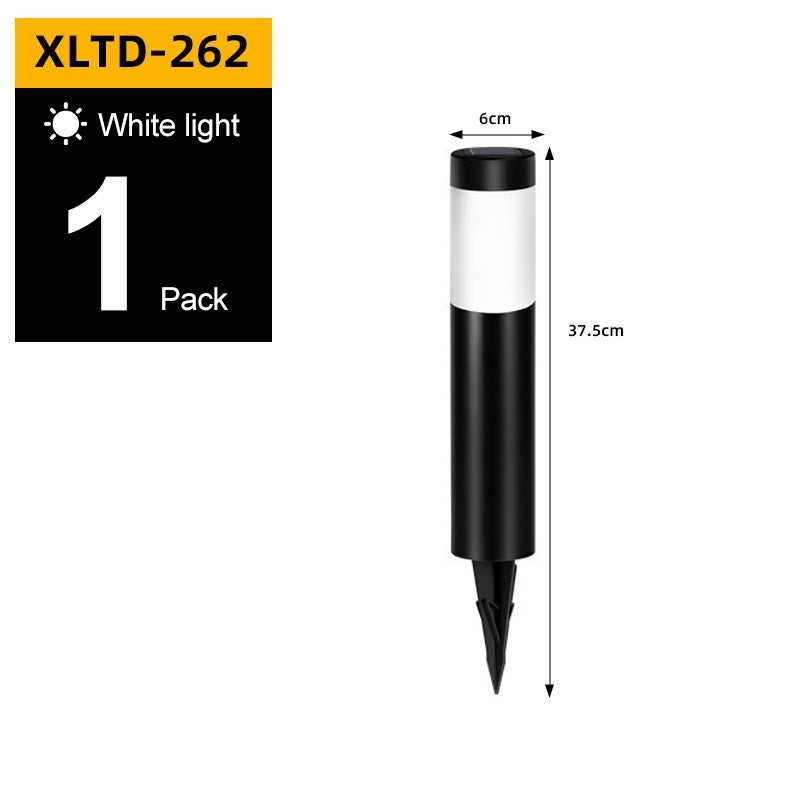 Solar Cylindrical Stainless Steel LED Ground Plug Lamp