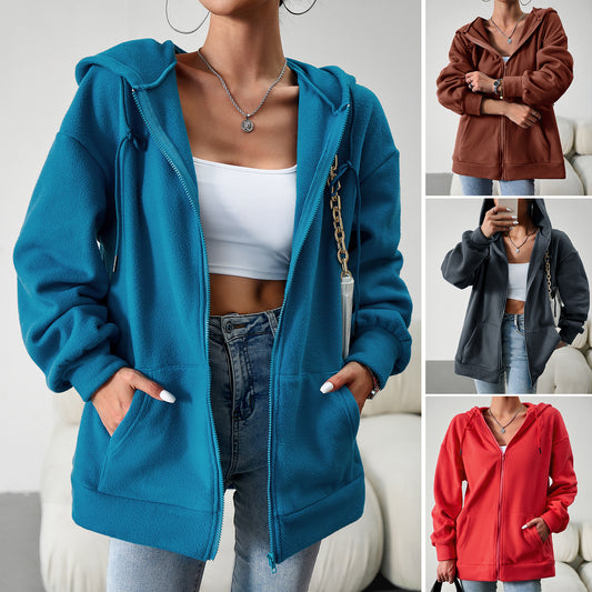 Casual Fashion Hooded Cardigan Jacket With Pockets