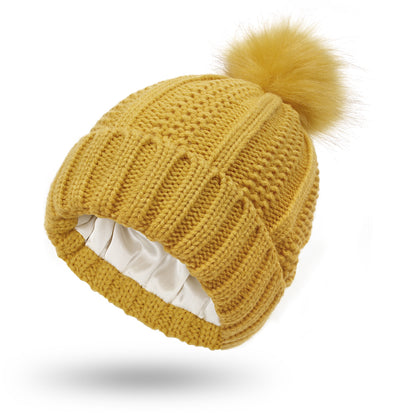 Winter Knitted Hats Fashion Stretchy Lined Skull Hats