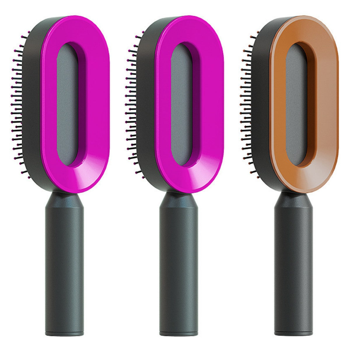 Self Cleaning Hair Brush For Women One-key Cleaning Hair Loss