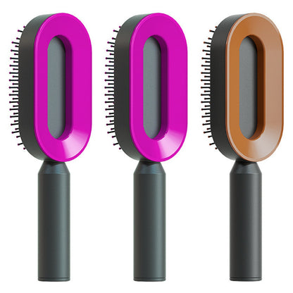 Self Cleaning Hair Brush For Women One-key Cleaning Hair Loss