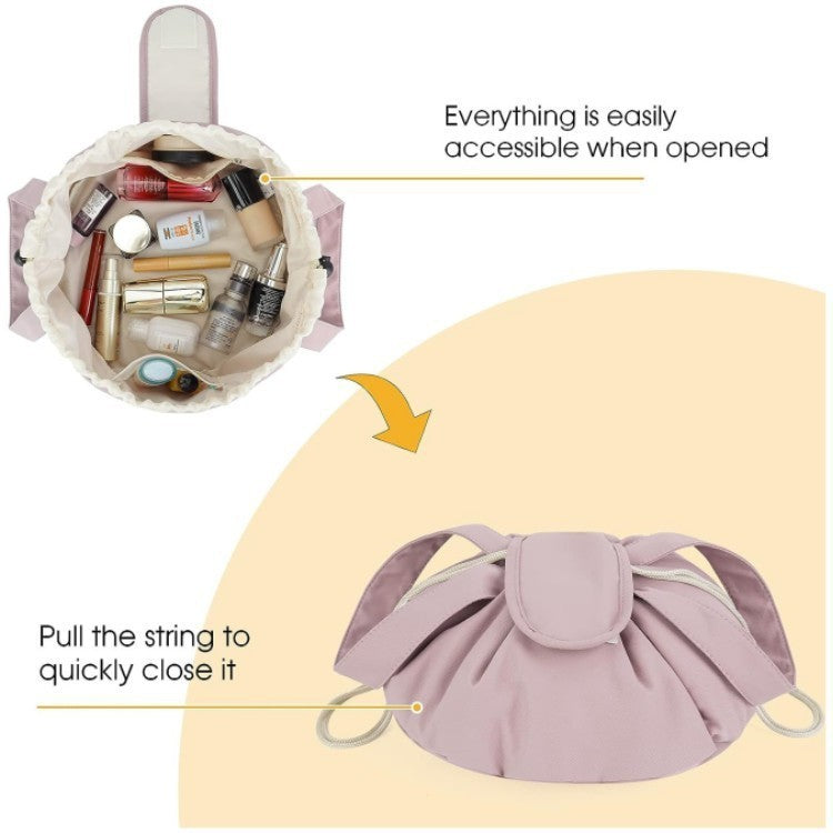 Barrel Drawstring Makeup Bag Women's Cosmetic Bag