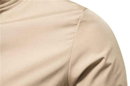 Men's Striped Zip-up Jacket With Pockets Fashion Casual