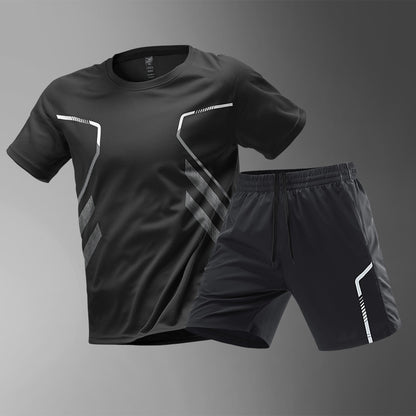 Men's T-shirts Sports Running T-shirt Color Block Men Quick-drying