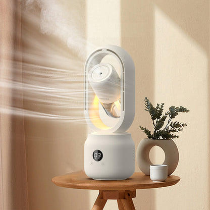 Summer Water Cooled Spray Mist Electric Fan USB Rechargeable