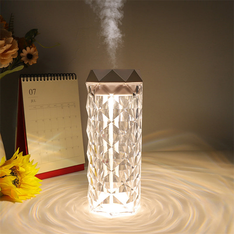 Crystal Lamp Air Humidifier Color Night Light Touch Lamp