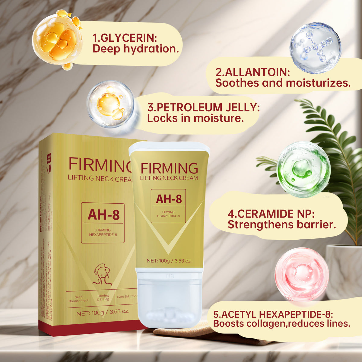 Neck Firming Roller Cream Lifts Dilutes Neck Lines Deeply
