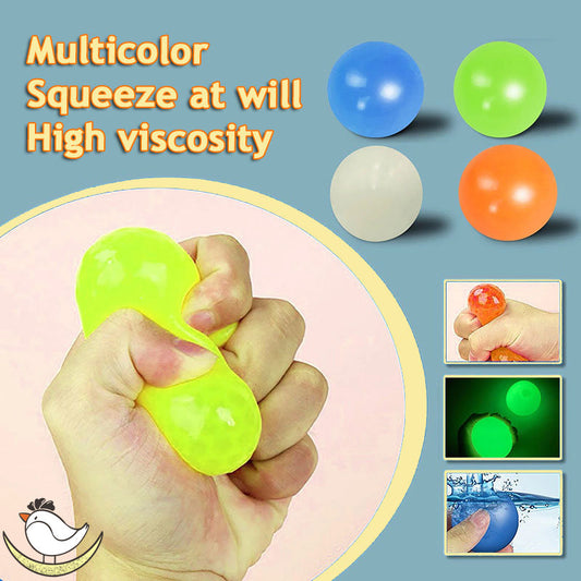 Luminous Sticky Ball Toys Sticky Wall Home Party Games