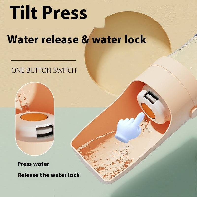 2 In 1 Travel Dog Water Bottle Pet Water Dispenser Feeder