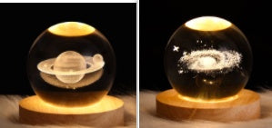 Luminous Starry Sky And Planets Moon Moon Crystal Ball Lamp