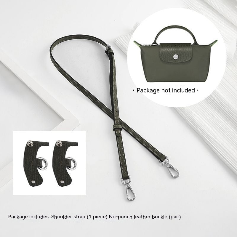 Wide Shoulder Strap Punch-free Leather Ring Crossbody