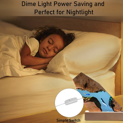 Cavern Whale Diver Tabletop Lamp Decoration Marine Art