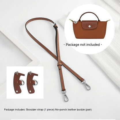 Wide Shoulder Strap Punch-free Leather Ring Crossbody