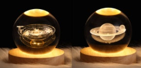Luminous Starry Sky And Planets Moon Moon Crystal Ball Lamp