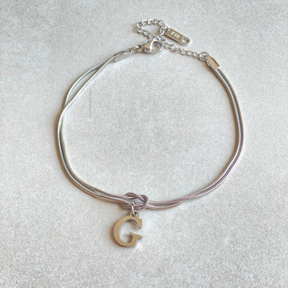 New Letter A-Z Love Knot Bracelets For Women Couple