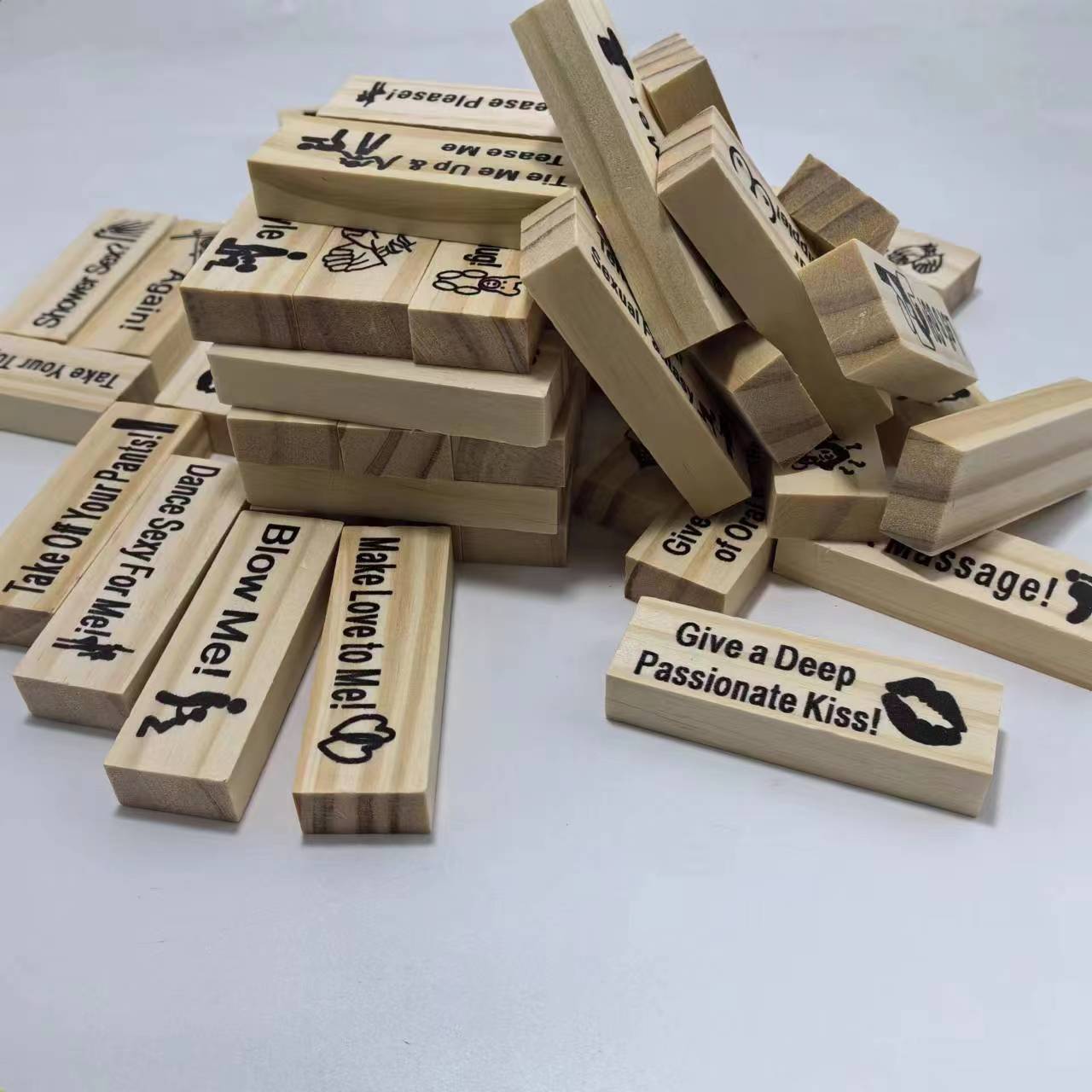 Couple Game Night Intimacy Block Tower Jenga Game