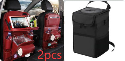PU Leather Car Storage Bag Multifunction Seat Back Hanging Bag