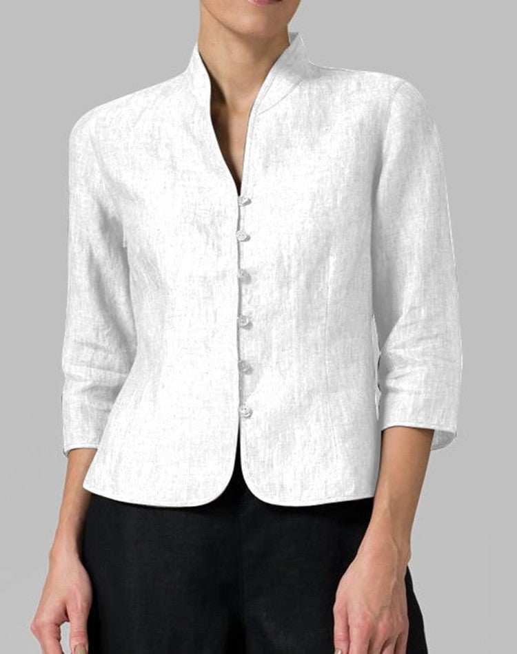 Slim Three-quarter Sleeve Button Jacket INS Fashion