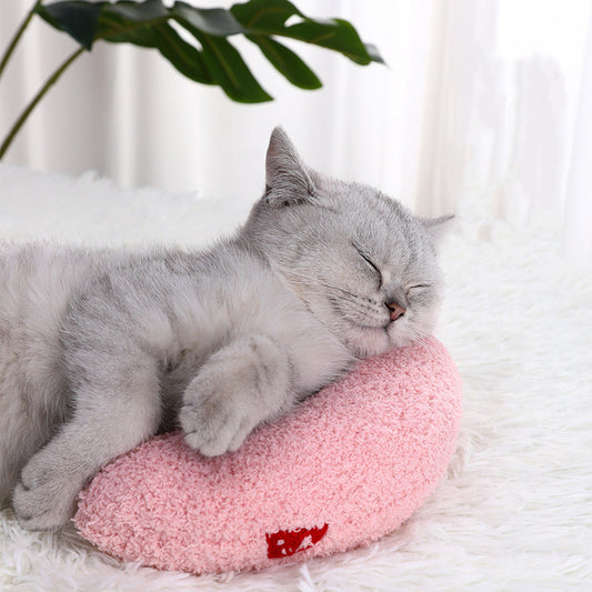 U-shaped Cat Toy Pillow To Protect Cervical Vertebra Pet Sleeping Pillow Soft Sounding Deep Sleep