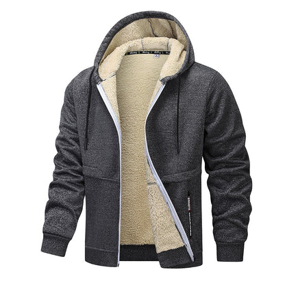 Casual Hoodies For Men Heavyweight Fleece Sweatshirt Winter Thick