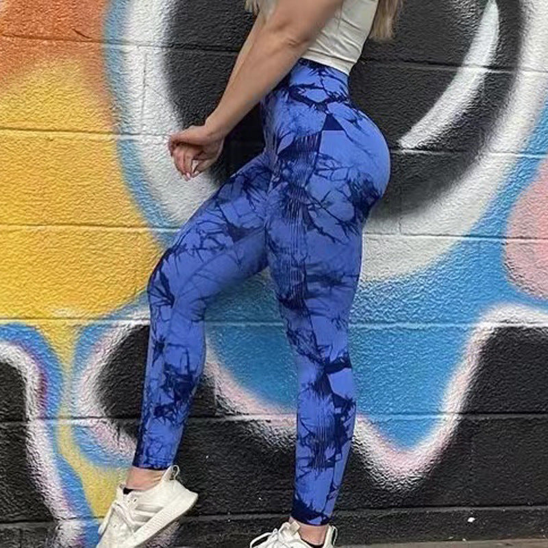 Tie Dye Leggings Women Fitness Yoga Pants Seamless