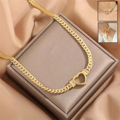 Personalized Love Chain Necklace Bracelet For Women Fashion