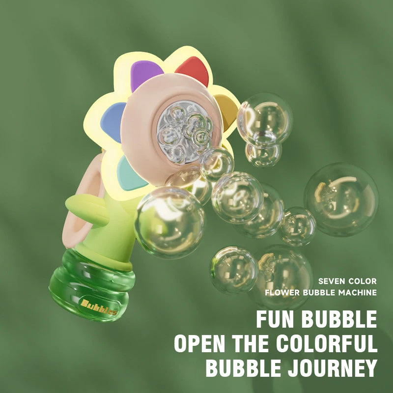 Dancing Sunflower Bubble Machine Toy For Kid