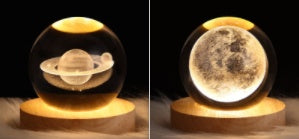 Luminous Starry Sky And Planets Moon Moon Crystal Ball Lamp