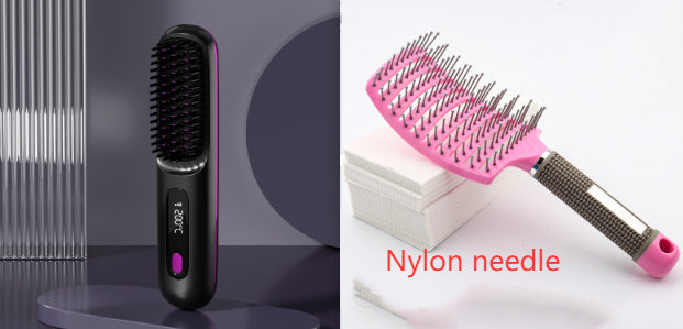 2 In 1 Straight Hair Comb Wireless Hair Straightener Brush