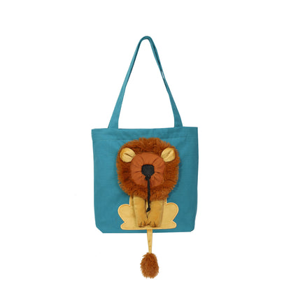 Soft Pet Carriers Lion Design Portable Breathable Bag
