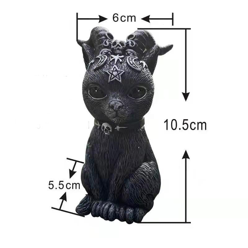 Halloween Magic Cat Resin Crafts Ornaments