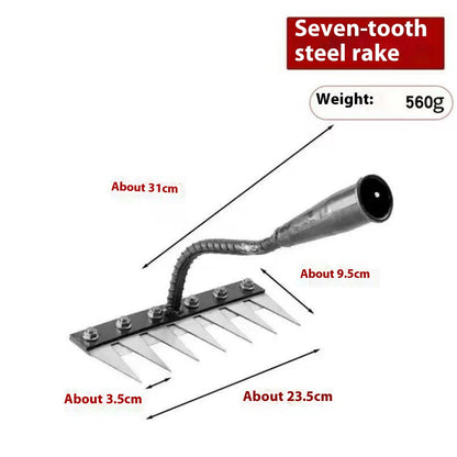 Thickened Weeding And Soil Turning Toothed Rake