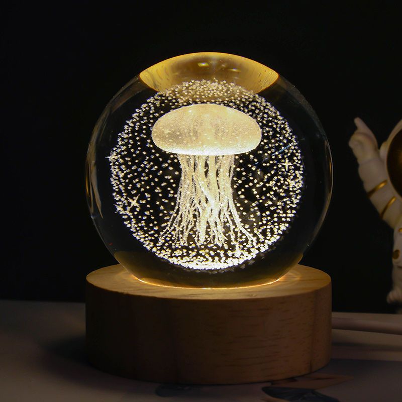 Luminous Starry Sky And Planets Moon Moon Crystal Ball Night Lamp