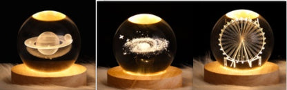 Luminous Starry Sky And Planets Moon Moon Crystal Ball Lamp