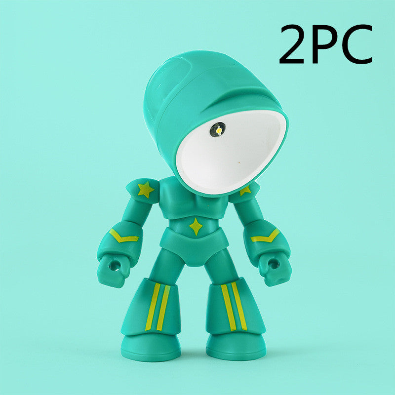 Cute LED Hero Table Lamp Mini Portable Cool Cute Robot