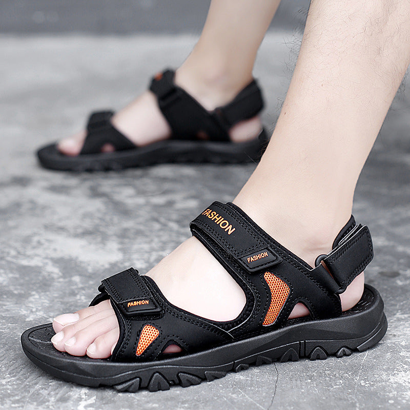 Velcro Sandals Men Summer Breathable Beach Shoes