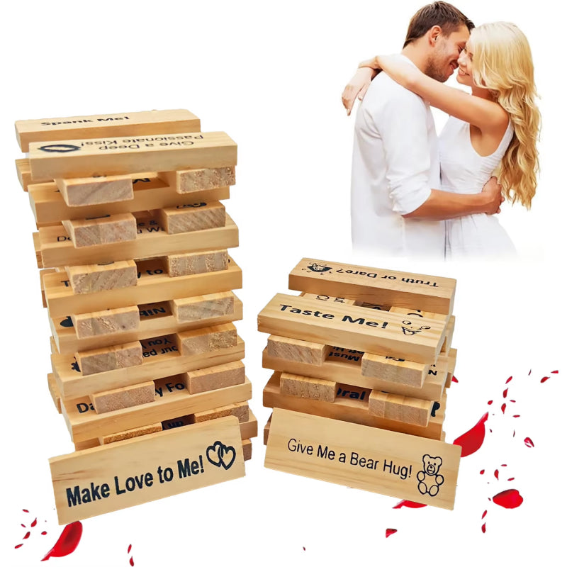 Couple Game Night Intimacy Block Tower Jenga Game