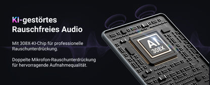 MECHEN 64GB AI Voice Recorder for Conference & Call
