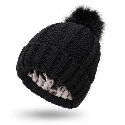 Winter Knitted Hats Fashion Stretchy Lined Skull Hats