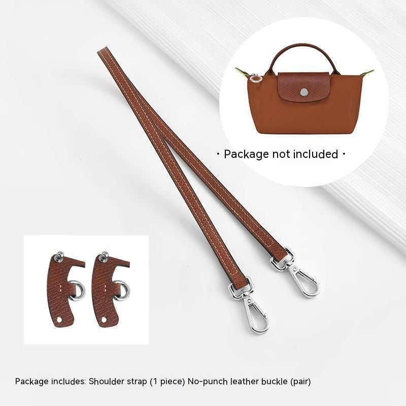 Wide Shoulder Strap Punch-free Leather Ring Crossbody
