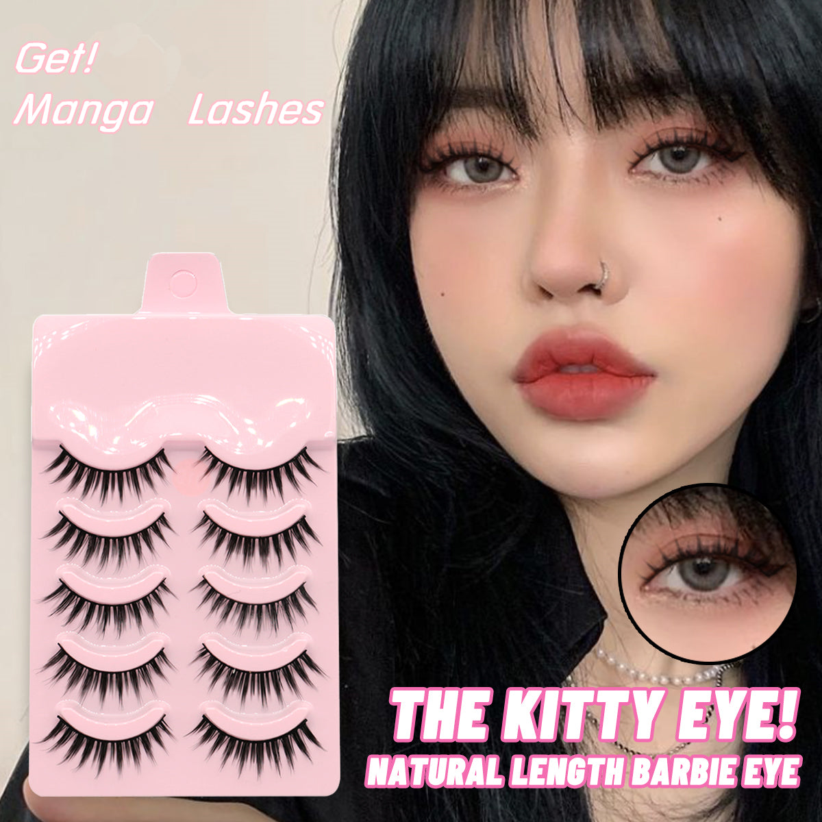 5 Pairs Manga Lashes New Arrival Anime Cosplay