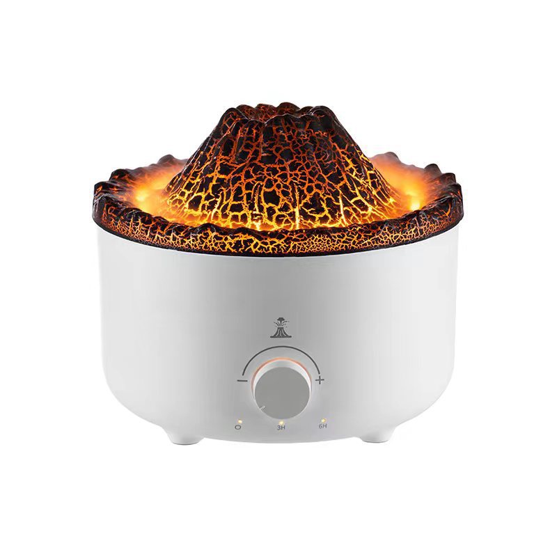 New Small Simulated Flame Volcano Humidifier Flame Humidifier Volcano