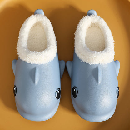 Cute Cartoon Shoes House Warm Fuzzy Slippers Women