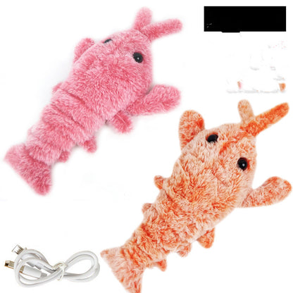 Pet Toys Electric Jumping Shrimp USB Charging Simulation Lobster