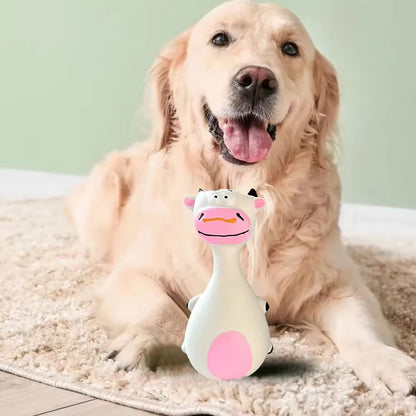 4pcs Cute Latex Dog Chew Toys With Sound Interactive Biting Toys
