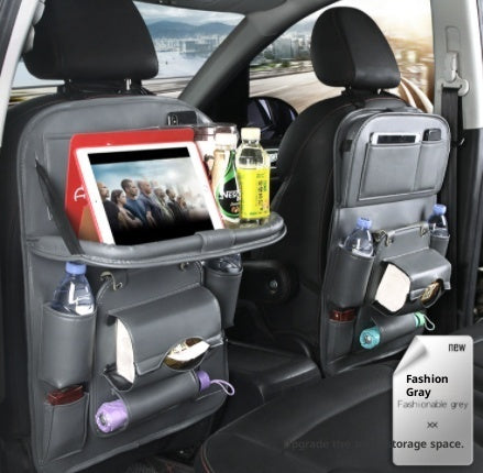 PU Leather Car Storage Bag Multifunction Seat Back Hanging Bag