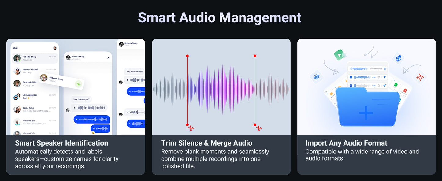 MECHEN 64GB  AI Voice Recorder, AI Notetaking Device