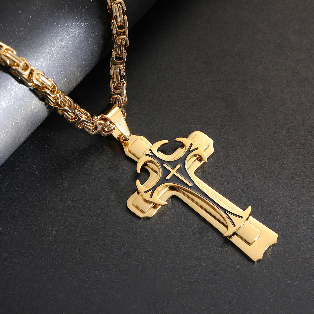 Fashion Jewelry Christian Trinity Latin Cross Necklace