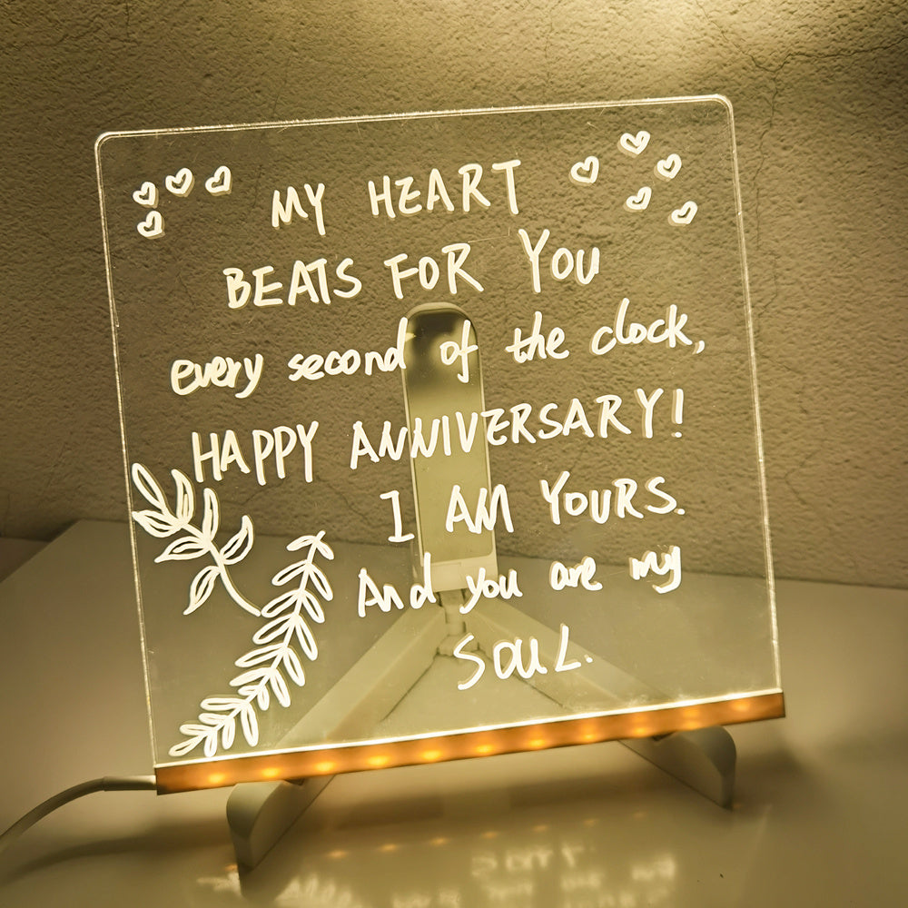 Acrylic DIY Note Board LED Night Light Creative Message Board