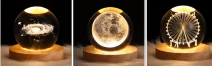 Luminous Starry Sky And Planets Moon Moon Crystal Ball Lamp
